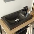 Meuble lave-mains vasque noire WILL-3