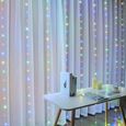 LED fil de cuivre rideau guirlande lumineuse télécommande USB étoile guirlande Noël Ramadan maison WHITE|3M x 2M|Aucun -ZHUH12999-3