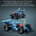 LEGO 42134 Technic Monster Jam Megalodon, Jouet de Voiture , 2 en 1, Truck et Low Racer Lusca, Vehicule a Retrofriction, pour-3