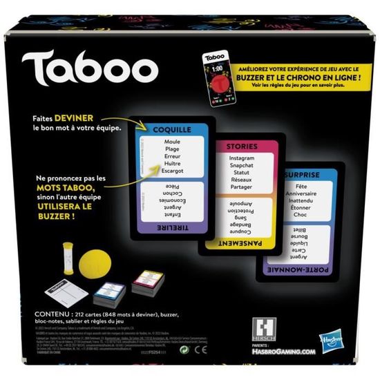 Taboo jeu de société Nouvelle version Cdiscount Jeux Jouets