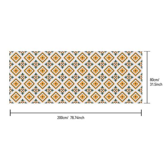 Tapis De Cuisine Antidérapant Et Antifatigue 50x80 Cm - Géométrie Jaune - Imperméable Et Lavable