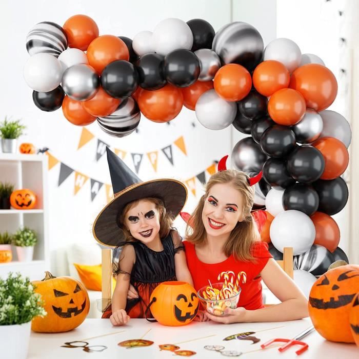 Arche de ballon Halloween noir et doré - Decoration Halloween