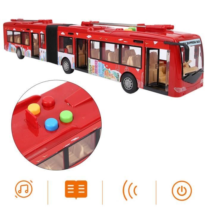 Jouet Bus Électrique Avec Lumières Et Musique - Portes Ouvrantes - Piles AAA - Pour Enfants 28,5cm