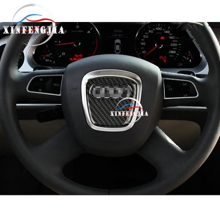Décoration véhicule,Fiber De carbone Voiture Intérieur Volant Cache Autocollants  Pour Audi A1 A3 A4 A5 A6 Q3 Q5 Q7 S3 - C[E53998238] - Cdiscount Auto