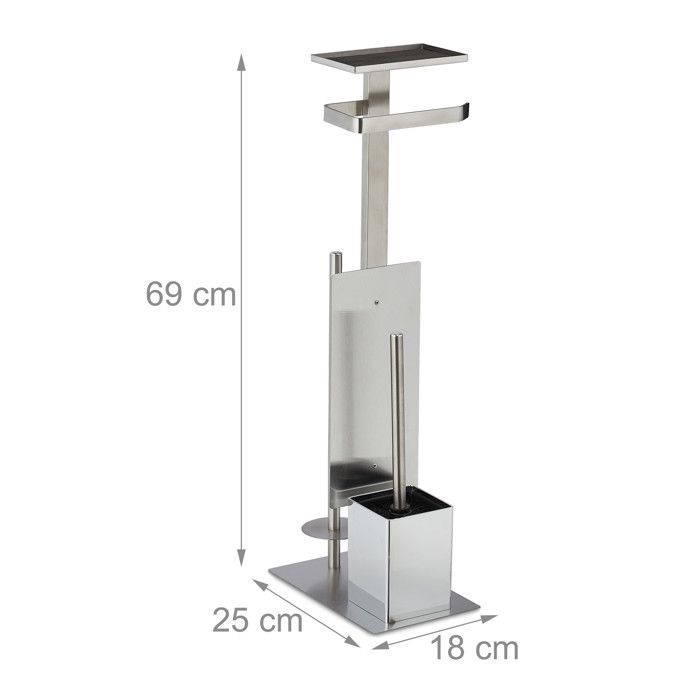 Rangement à Capsules, Pour Jusqu'à 32 Dosettes, H X L X P : 29 X 18 X 8 5 Cm Argente Relaxdays 88865330