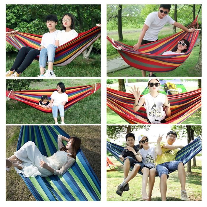 Hamac Extérieur Camping En Plein Air Simple Toile Double Épaisseur