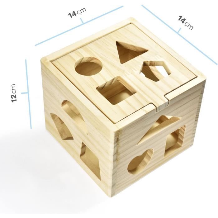 Jouets cubes emboîtables - ZGEER - Jouets éducatifs - Bois de pin ...