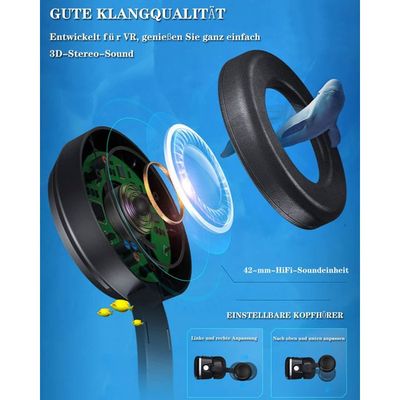 Vision 3D HD 2K TONIWA Casque VR, Casque Réalité 3D Virtuelle, Qualité D'image 2K HD Accessoire Vr Réglable Pour Myopie