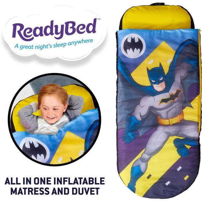 Batman - Lit Junior ReadyBed - lit Gonflable pour Enfants avec Sac