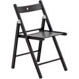 Chaise en bois pliante - couleur bois noir[47]-0