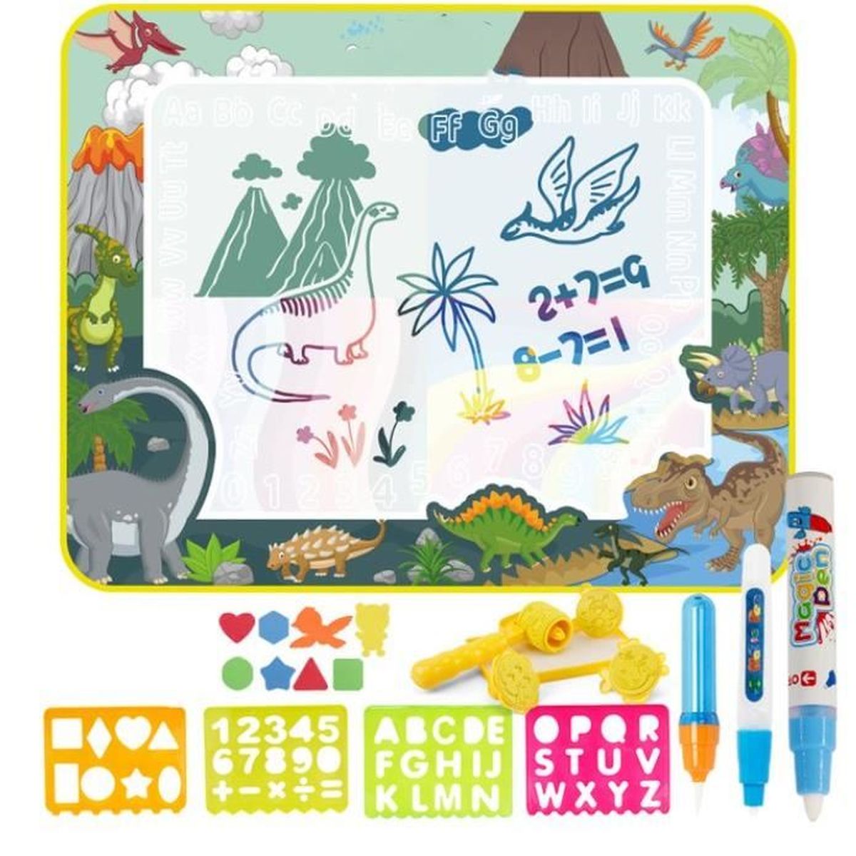 Coolplay Magic Water Drawing Mat Coloring Doodle Mat with Magic Pens Montessori Toys Painting ...