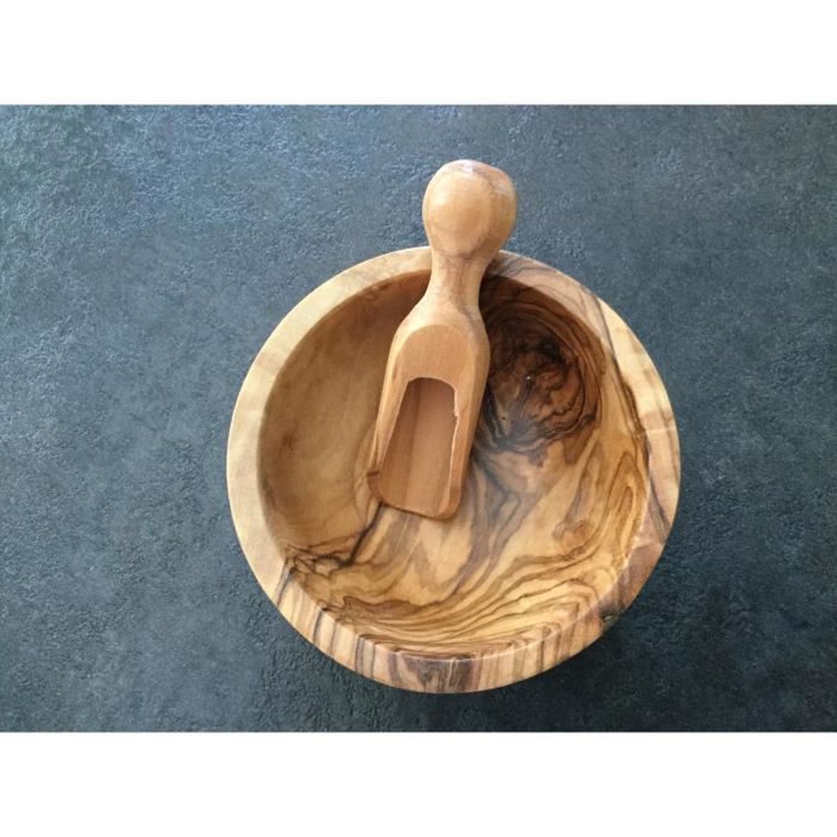 Pot En Verre Avec Couvercle Et Cuillère En Bois D'Olivier - Fabrication Française