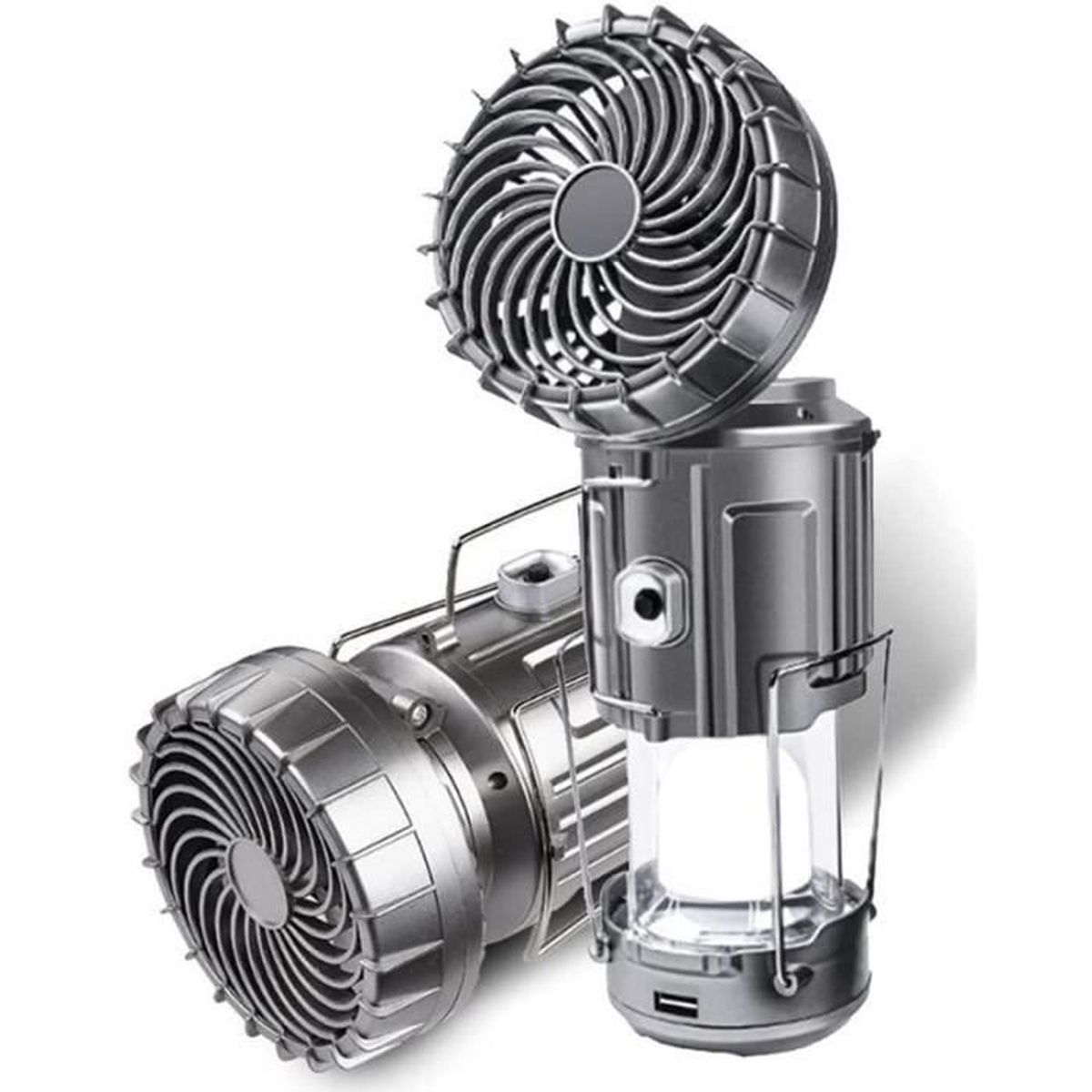 Lampe de camping à ventilateur électrique solaire, lampe de camping