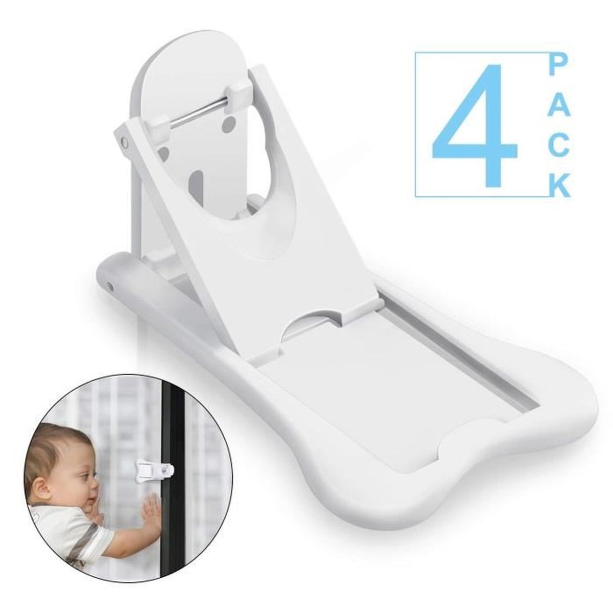 Sundix 4 Verrous De Porte Coulissante Pour La Securite Des Bebes Serrure A L Epreuve Des Enfants Pour Placard Coulissant Armoire Pla Achat Vente Kit Securite Bebe