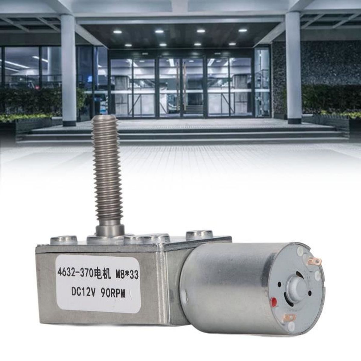 Moteur de réduction DC 12V 2RPM Moteur à engrenages à vis sans fin