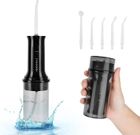 Fairywill Hydropulseur Jet Dentaire sans Fil Pliable Portable,6 Busettes Irrigateur,IP7X Electrique étanche,5 Modes avec DIY, 300ML