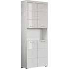 TRENDS INTERNATIONAL Colonne salle de bain AMANDA - 4 portes + 1 niche - Blanc brillant - L73 x P31 x H190 cm
