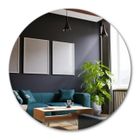 TULUP Magnifique miroir mural rond, grand format sans cadre, 100 cm - design circulaire intemporel