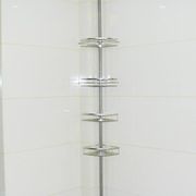 Songmics étagère de douche 85-305 cm, sans perçage à 4 niveaux