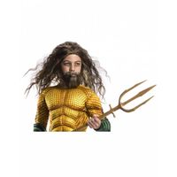 Perruque et barbe Aquaman pour enfants - Horror-Shop.com - Accessoire de costume - Jaune - Marron - Mixte