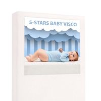 Matelas pour lit de bébé en mousse à mémoire de forme | 120x60 | Epaisseur 10 cm | Double Face Réversible Été et Hiver |