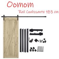 Rail Coulissante Grange de Porte Robuste Oomom Accessoires Suspendu pour Porte 183cm 