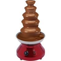 Fontaine à chocolat - OUKANING - 5 étages - 3000 ml - En acier inoxydable - Température réglable de 30 à 110 °C - ROUGE