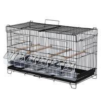 Cage à oiseaux mangeoires per 59x29x35cm Noir