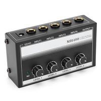 Vvikizy mélangeur à très faible bruit Mélangeur de ligne à 4 canaux, Mini équipement Audio de electromenager petrin Prise UE 220V