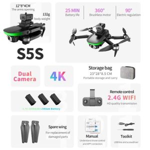 Hj97 mini drone professionnel 4k hd double camera Cdiscount
