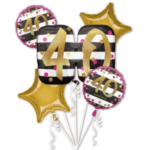 Decoration Anniversaire Rose 40 Ans Cdiscount