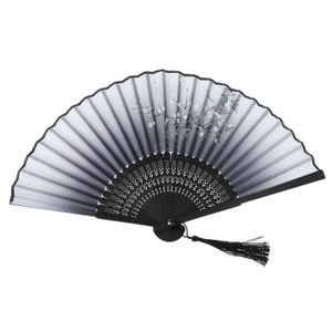 Ventilateur /à la main japonaise avec bo/îte-cadeau Ventilateurs /à main 2 pi/èces Ventilateurs /à main Ventilateurs en bambou avec gland Femmes Ventilateurs /à main en bambou Cadeaux vert et violet