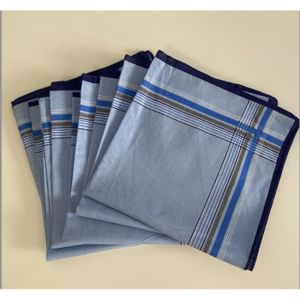 DISTRIBUTEUR MOUCHOIR Mouchoirs Carré Bleu - 100% Coton - 38x38cm - Réut