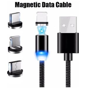 CÂBLE TÉLÉPHONE 3 En 1 Micro Magnétique USB ( Android / iOS / TYPE-C ) Câble de Synchronisation Données Chargeur Charge Rapide