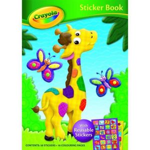 Crayola Autocollant /& Livre De Coloriage Avec Réutilisable Stickers /& Crayola Crayons