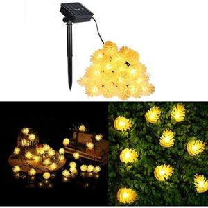 GUIRLANDE D'EXTÉRIEUR Guirlande Lumineuse Solaire En Cône De Pin 20Led 8