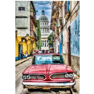 PUZZLE Puzzle Adulte Cuba Voiture Ancienne De La Havane - 1000 Pieces - Collection Paysage - Vintage - Nouveaute
