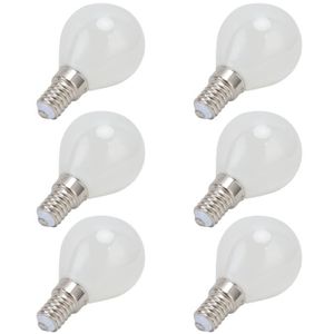 AMPOULE - LED Pwshymi Ampoule à LED 6 pièces E14 ampoules LED 4W G45 Vintage lampe à filament blanc laiteux ampoule en verre deco ampoule