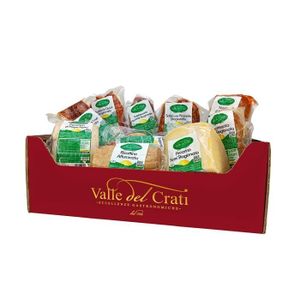 JAMBON Méga-emballage de fromages et salamis de Calabre | Pecorino Soppressata Nduja Ricottina Guanciale | Boîte de 10 pièces 