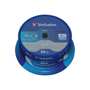 CD - DVD VIERGE Disques BD-R VERBATIM - 25 Go 6x - spindle