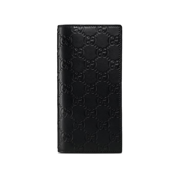 GUCCI - Portefeuille cuir pour homme SIGNATURE LONG (noir) Noir - Cdiscount Bagagerie - Maroquinerie