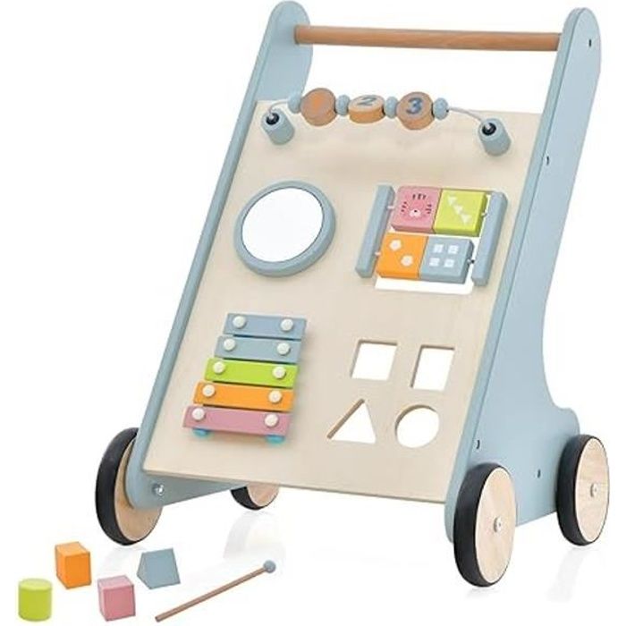 LIFEZEAL Trotteur Bébé Multifonctionnel, Chariot de Marche Bébé avec 4  Roulettes Fixables, Trotteur Interactif et Évolutif pour Bébé 0+ Mois,  Trotteur Pousseur pour Apprendre à Marcher, Bleu : : Bébé et  Puériculture