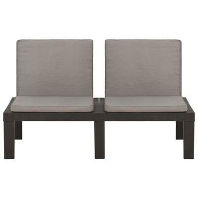 Banc De Jardin VidaXL En Plastique Vert | Banquette Terrasse Extérieure | Résistant Aux Intempéries | Facile à Assembler