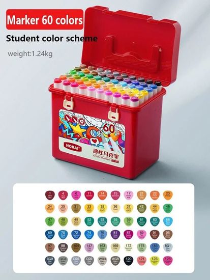 Ensemble De Stylos Permanents à Double Tête Pour Marquage Et Coloriage 80 Couleurs 1747841690 2