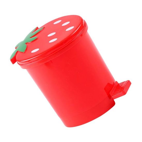 HEMOTON Mini Poubelle à Fraises Avec Couvercle En Plastique ABS Durable