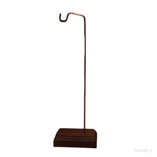 Support Lampe De Camping - Poteau 55cm, Acier Inox Et Alu - Noir, étanche