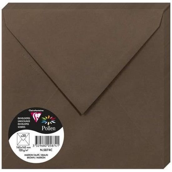 Clairefontaine - 20 Buste Gommate Oro Pollen, Formato 16.5x16.5 Cm, Carta Premium 120g/m² - Foto 4