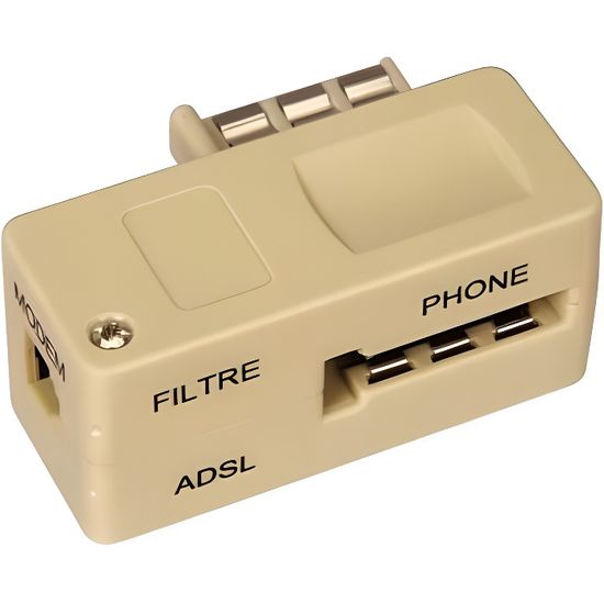 Prise gigogne telephone avec Filtre ADSL + RJ12 - Cdiscount