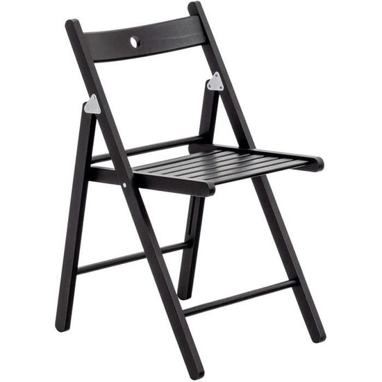 Chaise en bois pliante - couleur bois noir[47]