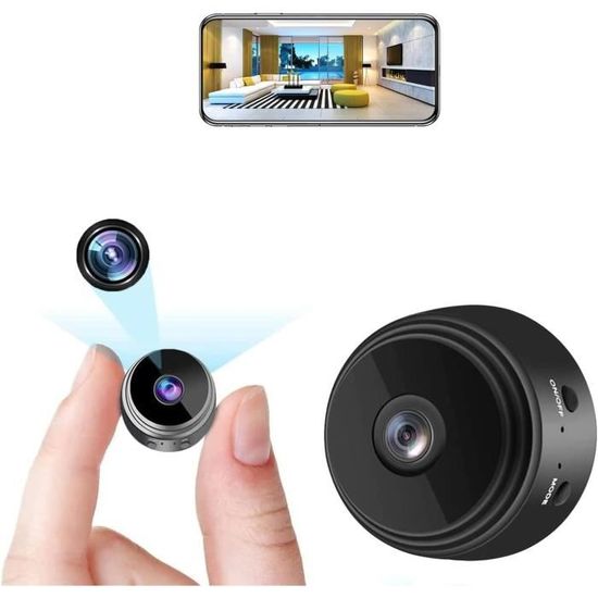 Mini Caméra Espion WiFi DVONE 1080P HD - Surveillance Intérieur Extérieur Audio Vidéo Batterie Longue